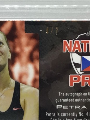 2016 Leaf Metal National Pride Auto Black #NPPK1 4/7 Petra Kvitova PSA 8 - Picture 3 of 3