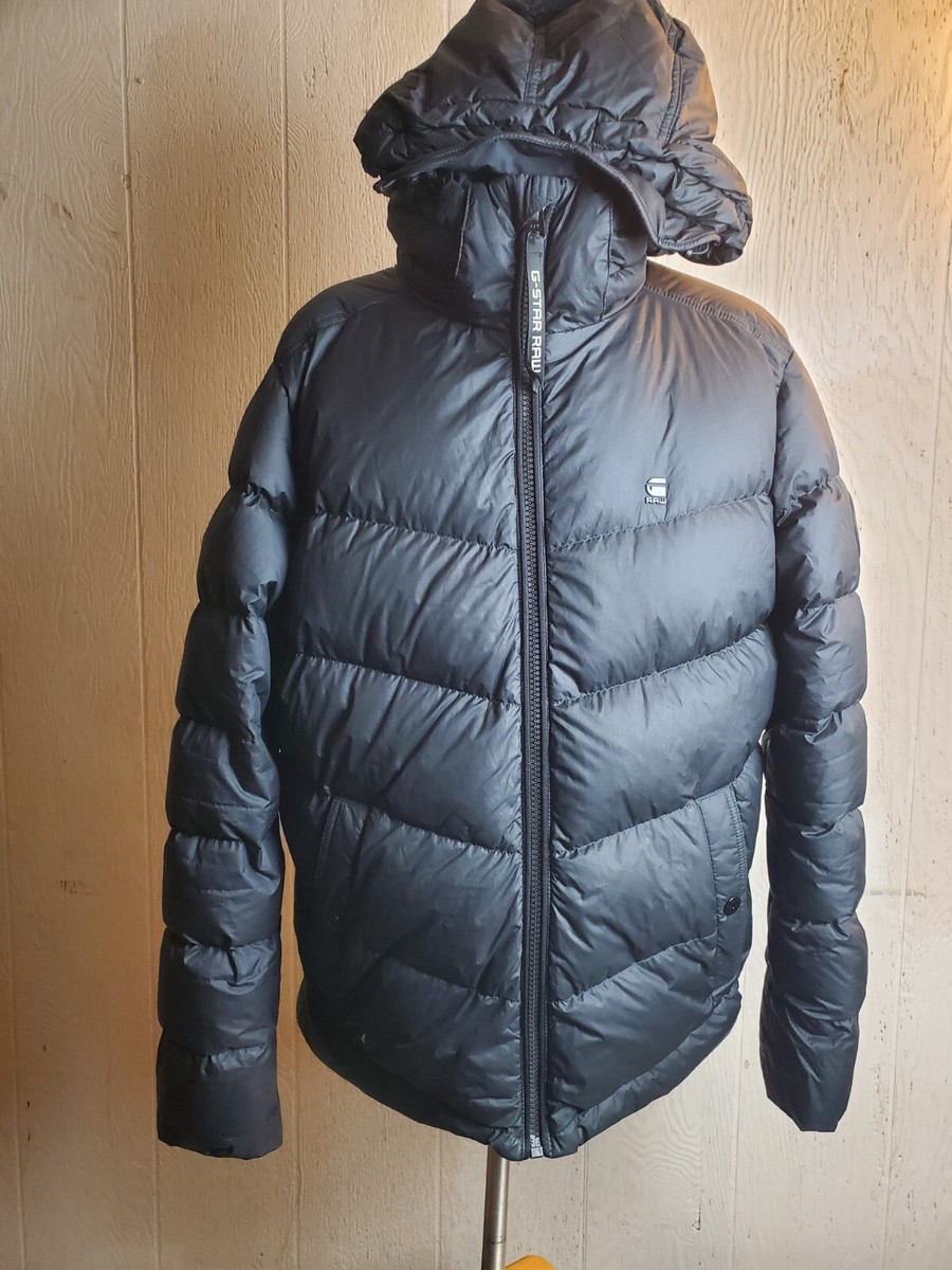 G-Star Raw Whistler Jacket Mens Large Down Puffer Hoddie Namic