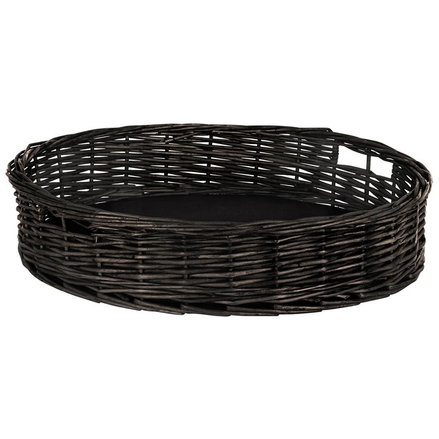 Hartleys Round Wicker Serving Tray Decorative Wooden Platter Coffee Table Decor - White Wicker Coffee Table Tray Hartleys Round Wicker Serving Tray Decorative Wooden Platter Coffee Table Decor - White Wicker Coffee Table Tray