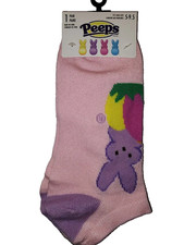 Peeps Ankle Socks Size 5-9.5 NWT Purple Bunny and eggs