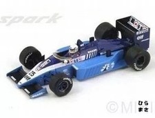 Diecast Car 1/43 Ligier JS27 4th British GP 1986 Rene Arnoux No 25 Blue White