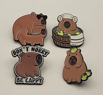 CAPYBARA 4ER SET PINS! NEU!