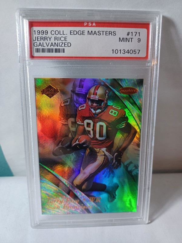 [1999] - Collector's Edge Masters Jerry Rice - Galvanized [PSA 9] - (#93/1000)