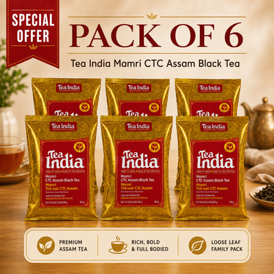 Tea India Mamri CTC Assam Black Tea 32 oz Pack of 6 Loose Leaf Tea 12 lb Total