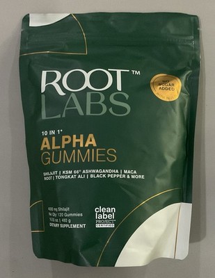 ROOT LABS -ALPHA GUMMIES POWERFUL 10 IN 1 BLEND - 120 GUMMIES INDIVUALLY WRAPPED