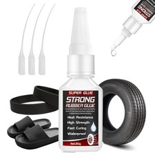 Rubber Glue, 30g Super Glue for Rubber, Tires, Seals, Gaskets, 1 pack, Clear