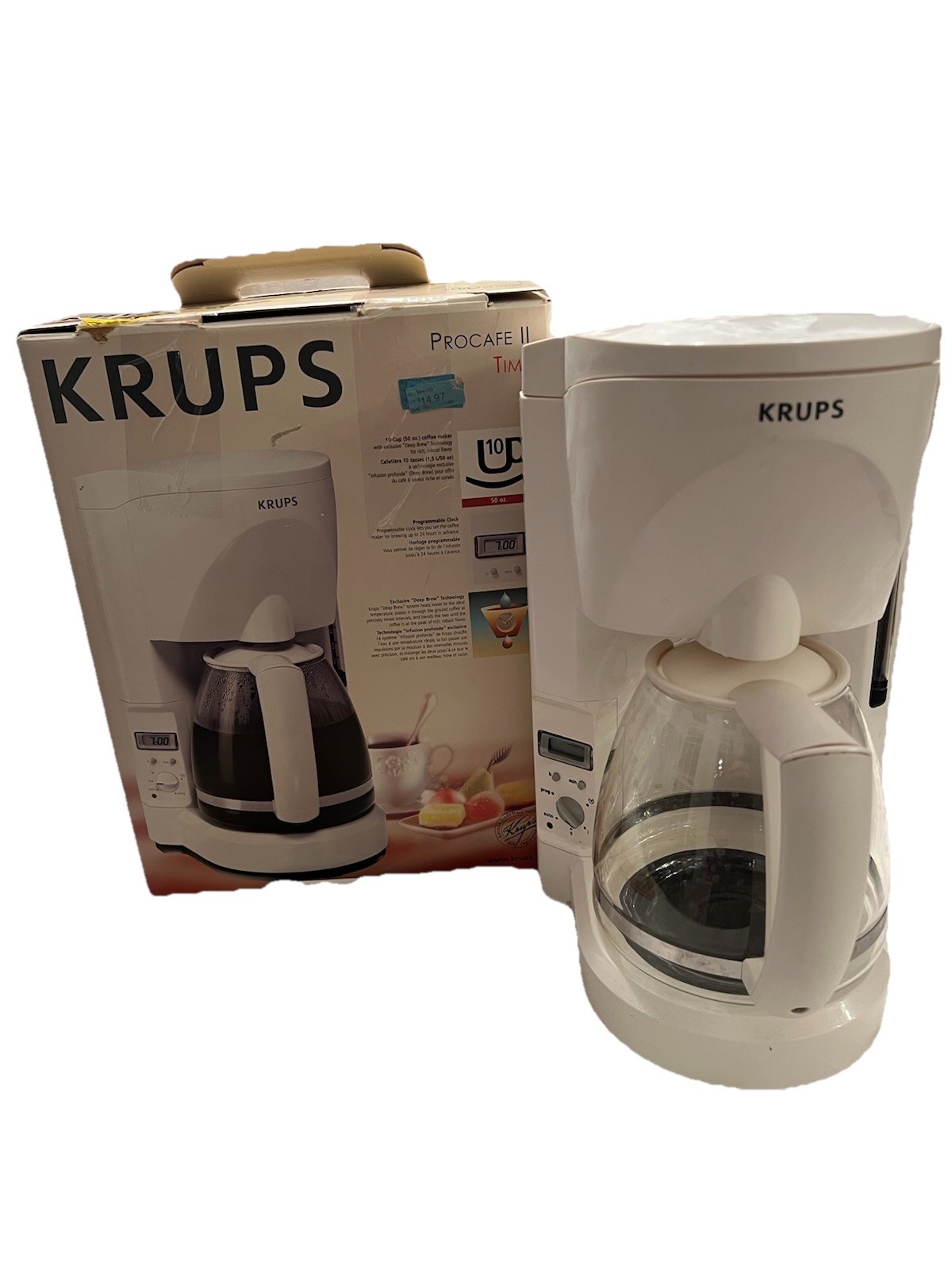 Vintage Y2K Krups Pro-cafe 2 Type F538 10 Cup 50 Oz Programmable Coffee Maker