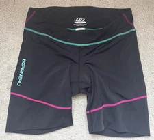 LG Louis Garneau Women’s Padded Bicycle Cycling Triathalon Shorts Black Sz XL
