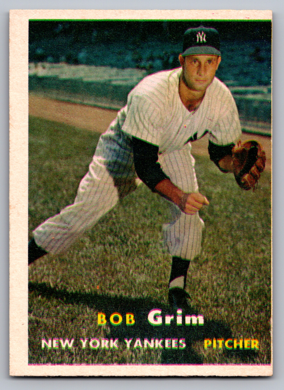 Bob Grim #36 Baseball Cards 1957 Topps trading card — raw and PSA graded price guide