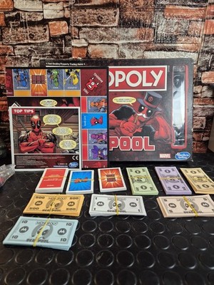 Monopoly Deadpool Edition Marvel Brettspiel gebraucht Retro Gaming komplett