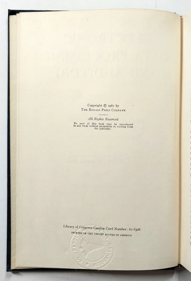 Electronic Data Processing And Auditing by Felix Kaufman 1961 HC Ex-Library - Image 3 of 4