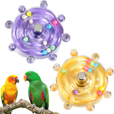 2 Pcs Bird Toys for Parakeets Colorful Budgie Toys Interactive Bird Cage Parrot