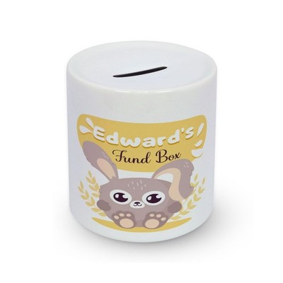 Personalisierte Kinder Spardose - Individueller Name Hase Design Sparkasse Geschenk 5