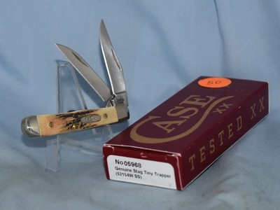 RARE CASE XX STAG TINY TRAPPER KNIFE 52154 W 5 DOT 2025 ''MINT IN BOX!''