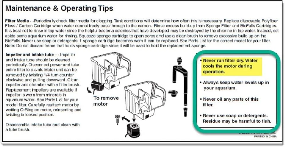 Filtro de alimentación Cascade 300 colgante filtración cuádruple para agua dulce y salada Foto 3 de 4