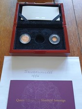 2022 Memorial FULL and QUARTER Gold Proof Sovereign with COA and 3 coins Set Box