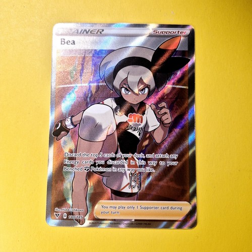 Bea 180/185 Vivid Voltage Pokemon Card Full Art Trainer Card Ultra Rare Holo