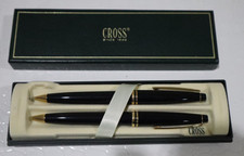 Cross Radiance Ballpoint Pen  Pencil Set Black  Gold In Box