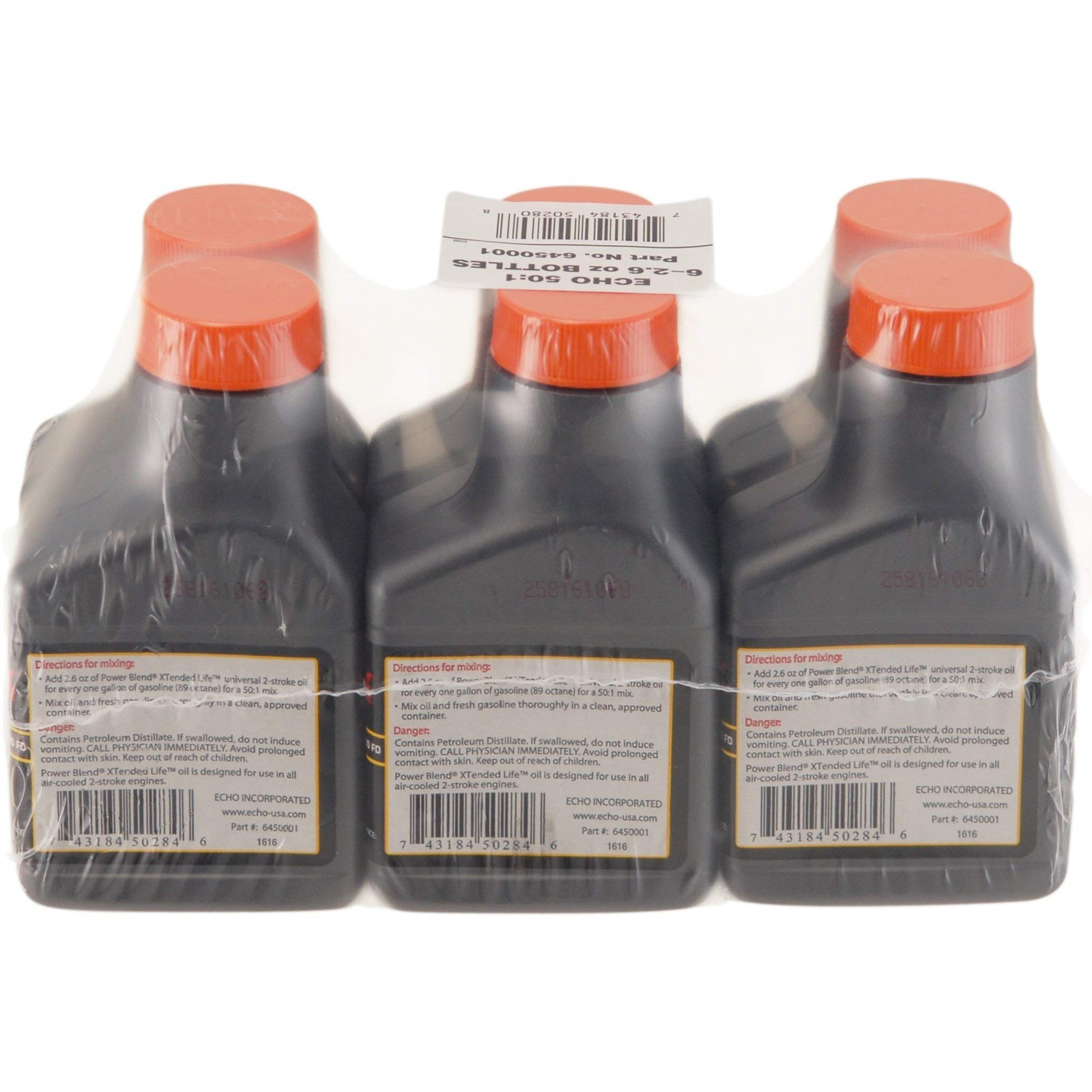 Echo 6450001 Power Blend 1 Gallon Oil Mix 501 6 Pack