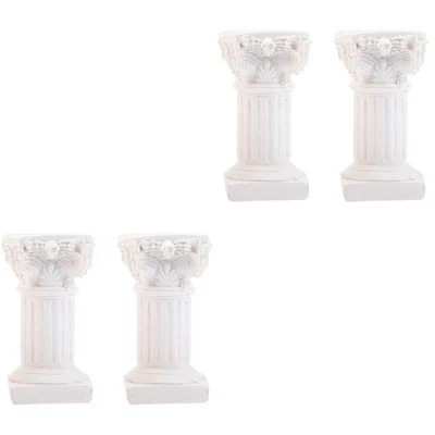 4 PCs Harzkunstkerzenhalter Säule Kerzenständer Kerzenstand Home Wedding Party - Bild 1 von 4