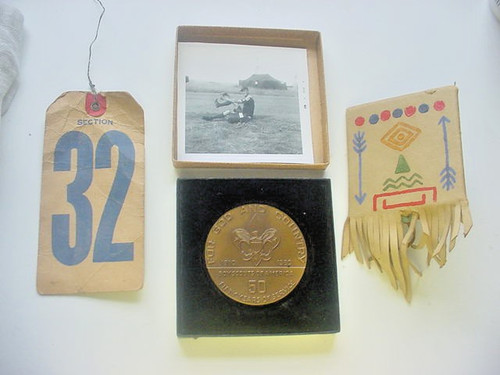 50th anniversary 50 Jamboree BSA boy scouts 1960 medal camp photo section tag x4