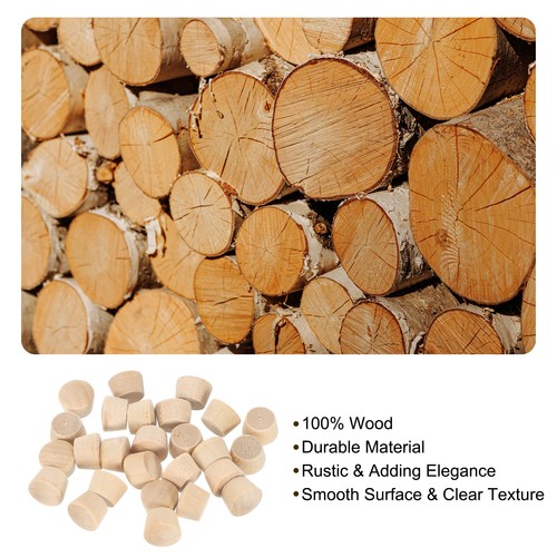 150 Pezzi Tappi in Legno, per Fai da Te 10mm/0.39" Plug per Fori - Photo 5/6