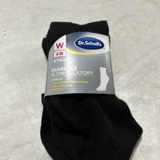New 4pairs Pack Dr.scholls Diabetes  Circulatory Ankle Socks Women Sz 4-10
