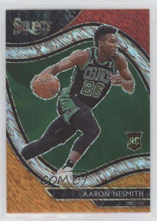 2020 Panini Select Courtside Red White Orange Shimmer Prizm Aaron Nesmith 00jj