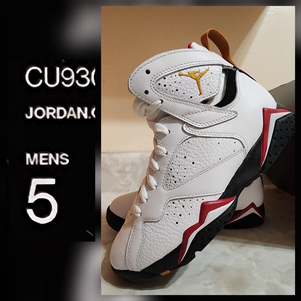 Men's Size 5/Women's Size 6.5 Air Jordan 7 CU9307-106 White Black