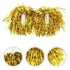 12 Pcs Pompoms Cheerleading Competition Flower Handle Cheerleader
