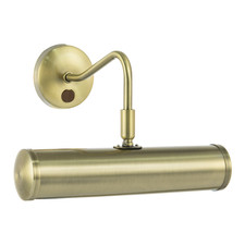 Classic Traditional Picture Wall Light in Antique Brass with Switch Button by...