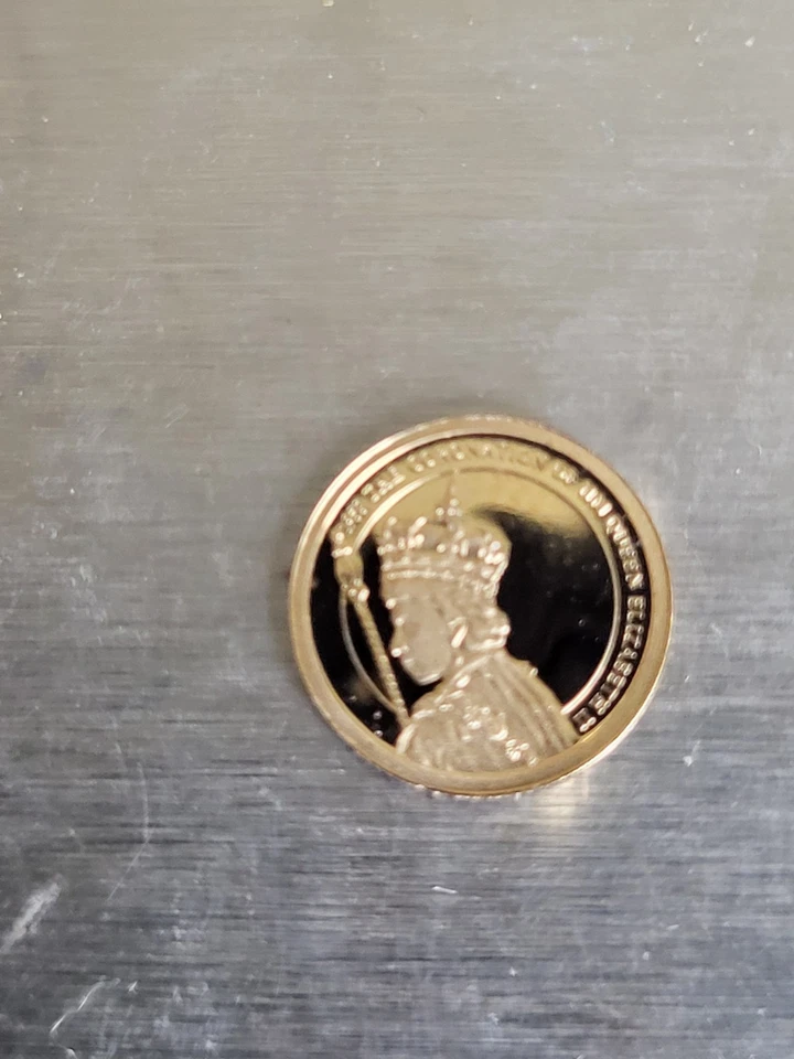 1953 Portrait Of Queen Elizabeth 585 Gold Coin 0.5g 14ct Gold. - Image 4 of 4