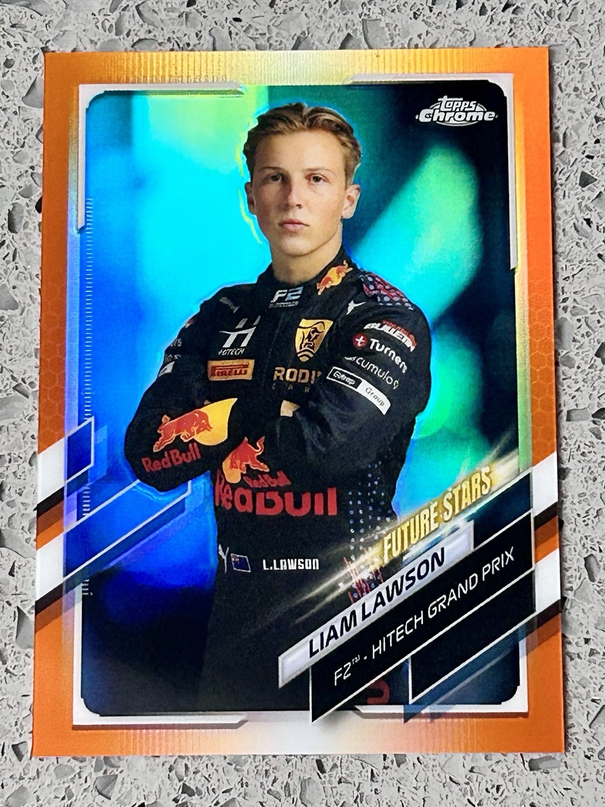 2021 Topps Chrome Formula 1 LIAM LAWSON 13/25 Orange Refractor SP F2 #68