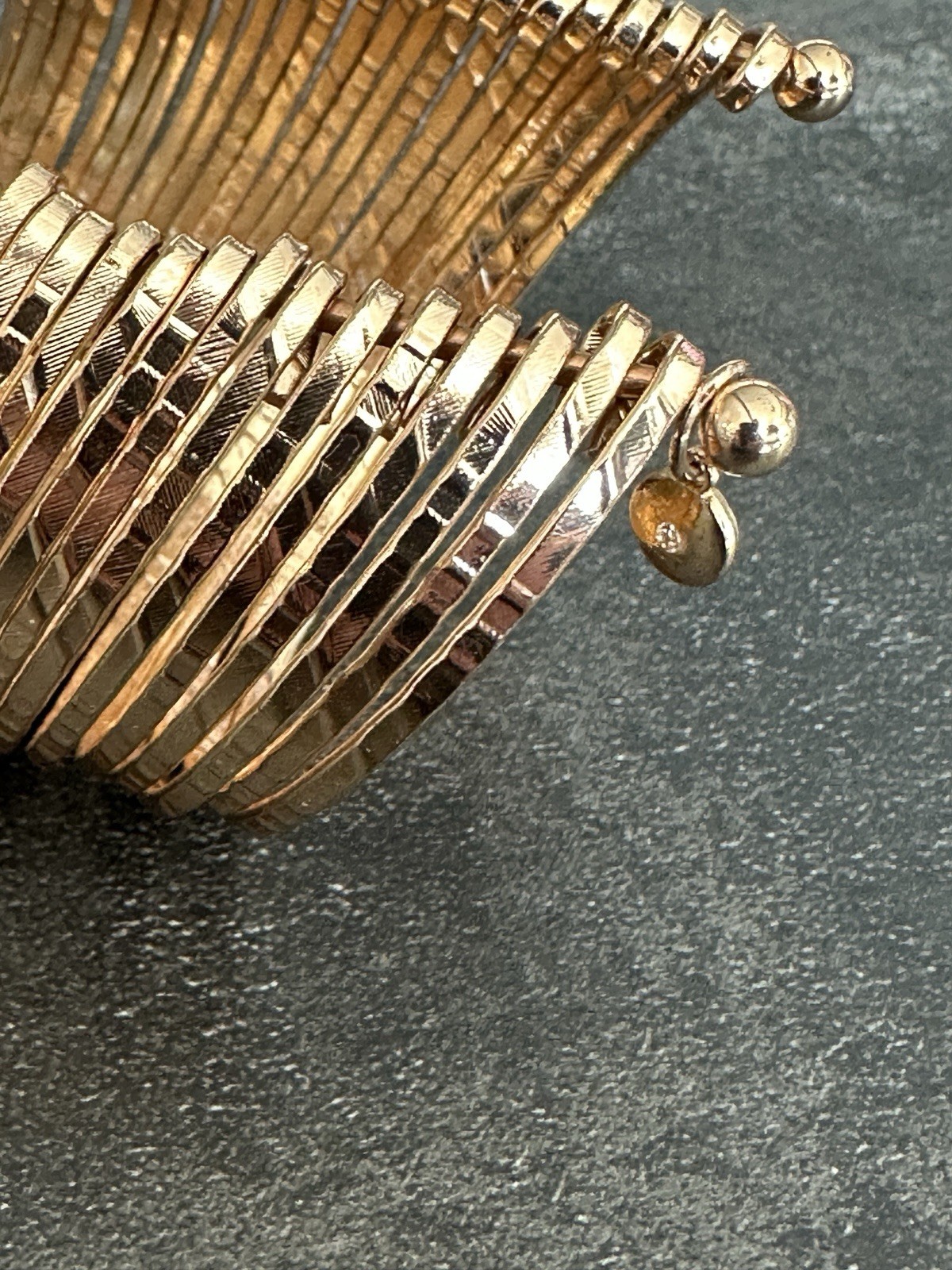 C1946 Extra Wide Open Cuffed Bangle Bracelet - image 5