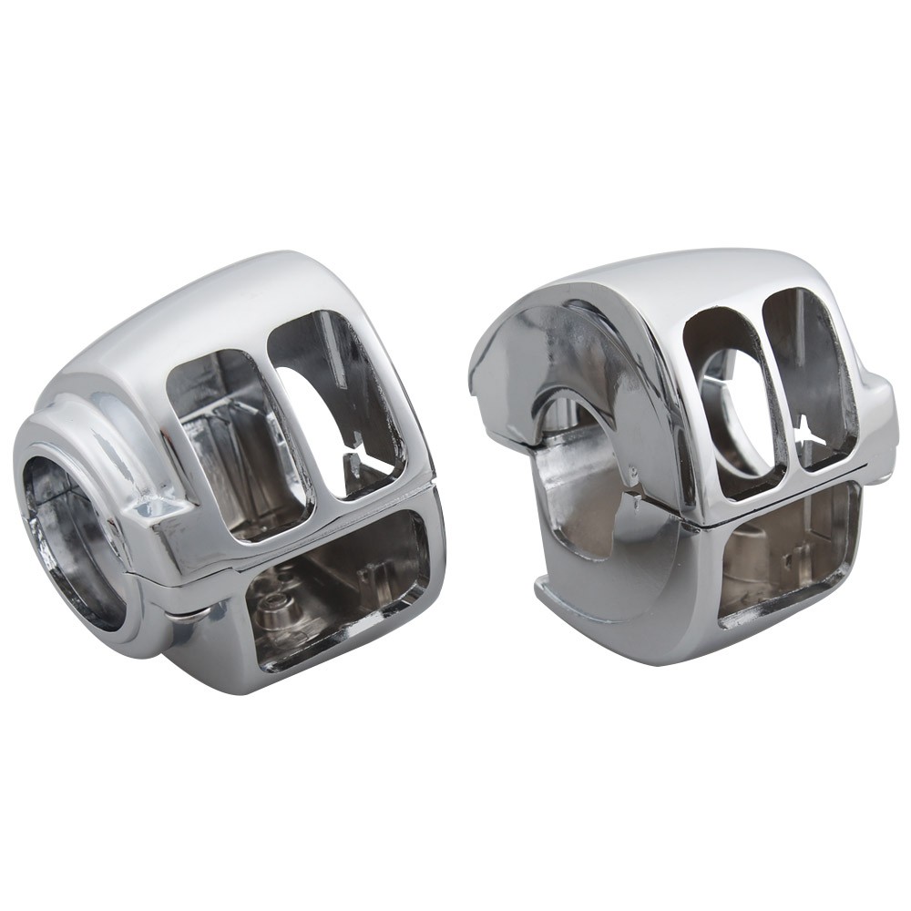 Chrome Hand Control Switch Housing Cover For Harley Road King Dyna Super Glide
