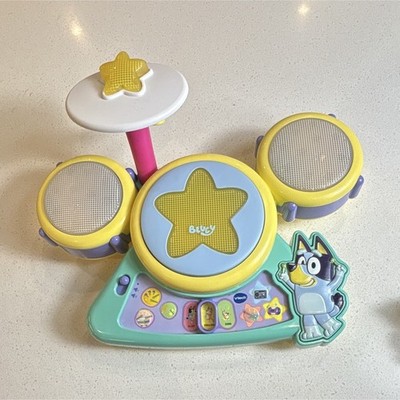 VTech Bluey Electronic Drum Set Musical Toy w/ Lights & Sound, Battery, VT24666