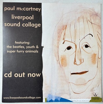 Paul McCartney - Liverpool Sound Collage - Rare 2000 UK shop display poster flat