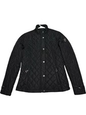 M Ariat Women  s Quilted Puffer Jacket Black Zip Button Buckle Western Gorpcore