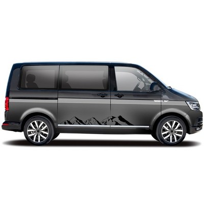 Aufkleber Set Bergpanorama 179x 24cm Sticker Berge für Auto Wohnwagen KX086-04
