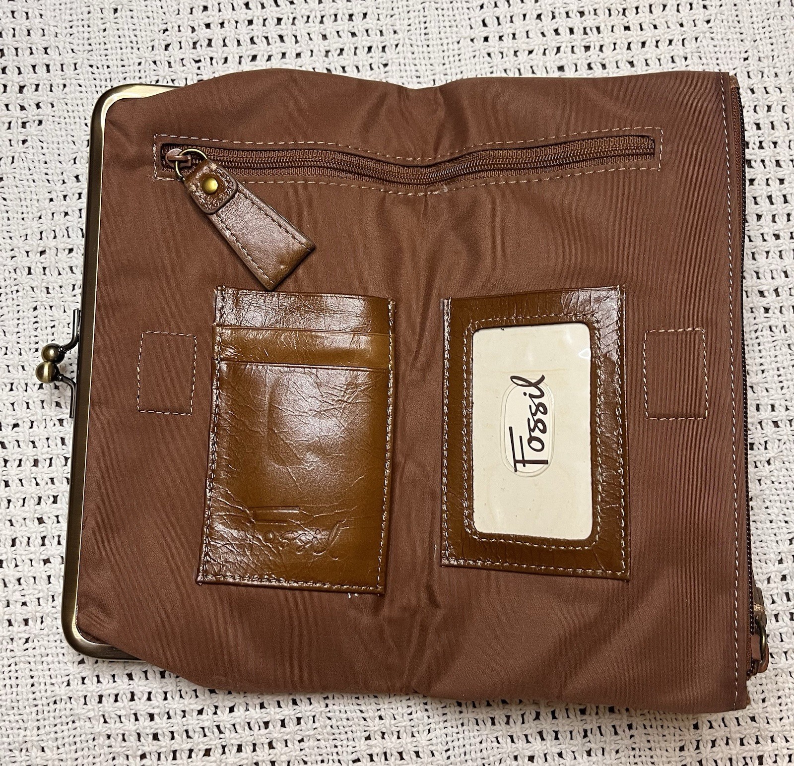 Fossil Multicolor Patchwork Leather Kiss Lock Wal… - image 7