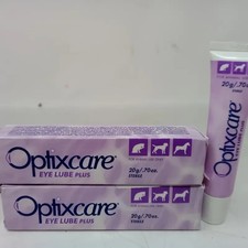 Optixcare Eye Lube Plus  Hyaluron 20g, Purple Box - 2-Tube Lot for Dogs, Cats 