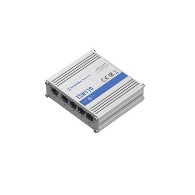 Teltonika TSW110 Switch 4x LAN with 1x WAN Passive PoE-In (ETH1) -40°C~75°C