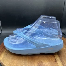 Oofos Oolala Women’s Size 6 Recovery Flip Flop Light Blue Sandals Shoes