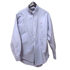Polo Ralph Lauren Yarmouth Mens Lt. Blue Cotton Oxford Button Down Shirt 15.5/34