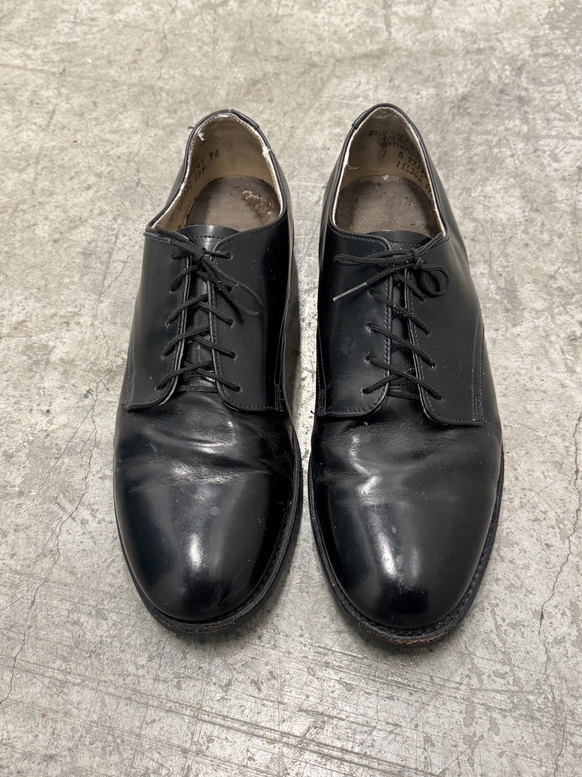 Wolverine Worldwide Inc Black Oxford Military Dress Shoes Size 11 R 2002