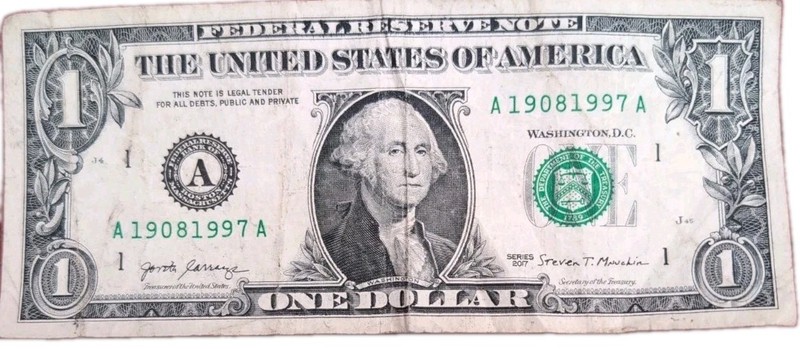 birthday note dollar bill 19081997