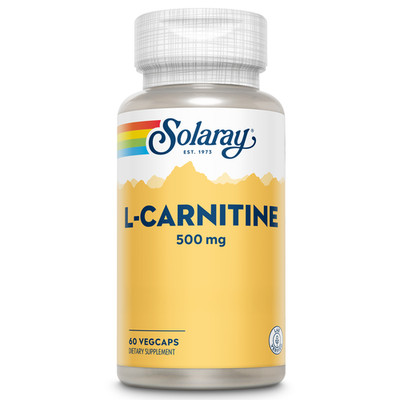 Solaray L-Carnitine 500 mg, Free Form Amino Acid, Lab Verified, GMP Facility,