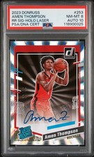 2023 DONRUSS RATED ROOKIE SIGN HOLO LASER AMEN THOMPSON RC 76/99 PSA 8 AUTO 10