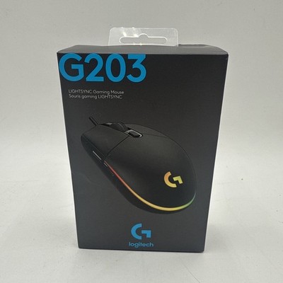 NEW SEALED Logitech G203 LightSync Wired Gaming Mouse-Black- FAST FREE SHIPPING