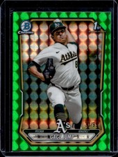 2026 Bowman Gage Jump Chrome Green Geometric Refractor 1st #/99 Athletics